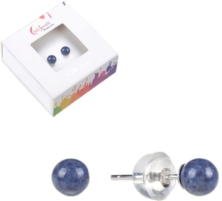 Oorbellen Dumortieriet 4 mm