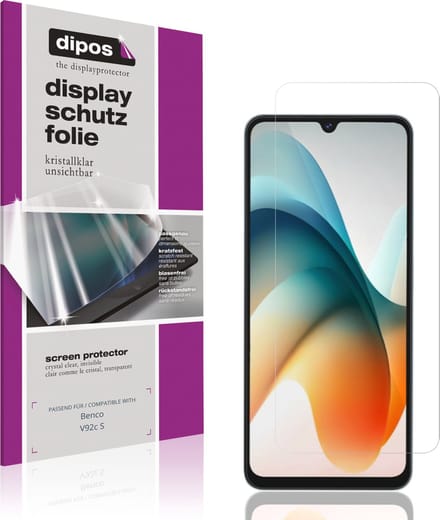 dipos – 4x Beschermfolie geschikt voor Benco V92c S | Krasbestendige & heldere Screenprotector Ultra-Thin