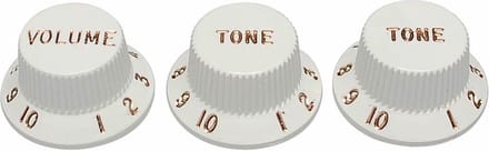 Fender 992035000 Strat-knoppen voor CTS, 1V + 2T, wit