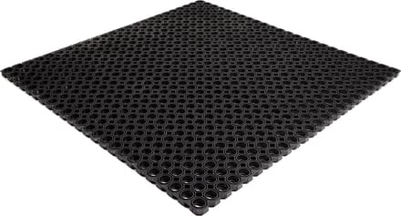 Rubbermat - Rubber Ringmat met Open bodem - Heavy Duty - 100x100x2,2cm - werkplaatsmat - entreemat - schoonloopmat