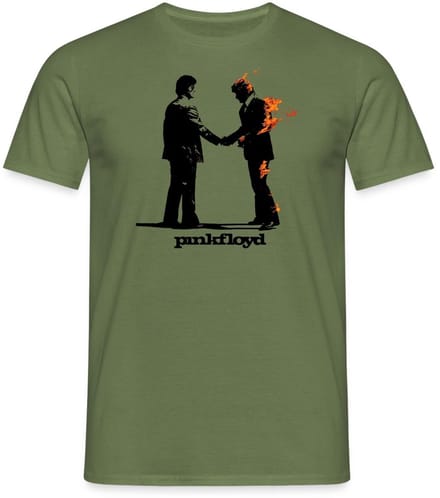 Pink Floyd Album Cover En Logo T-Shirt Heren