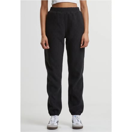 Urban Classics - Jacquard Velvet Dames joggingbroek - 5XL - Zwart