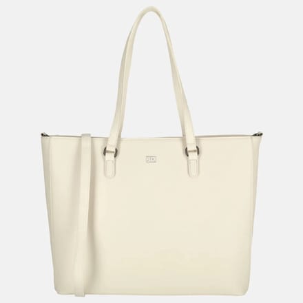 Duifhuizen Saffiano shopper L creme