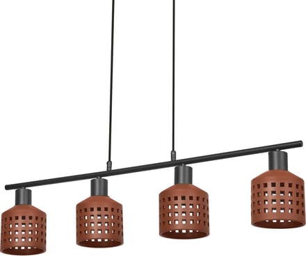 OSRAM Decor Clay Windows hanglamp, LN, 4xE27, niet dimbaar, klei/metaal, IP20, bruin