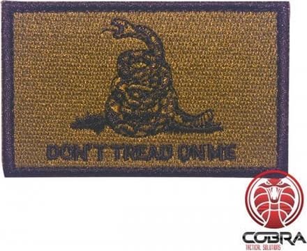 Don't tread on me groen zwarte militaire geborduurde patch embleem met velcro
