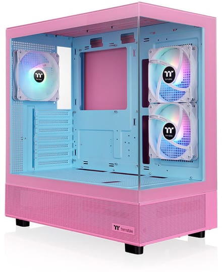 Thermaltake View 270 Plus TG ARGB Bubble Pink Midi-tower Gaming-behuizing Pink, Blauw