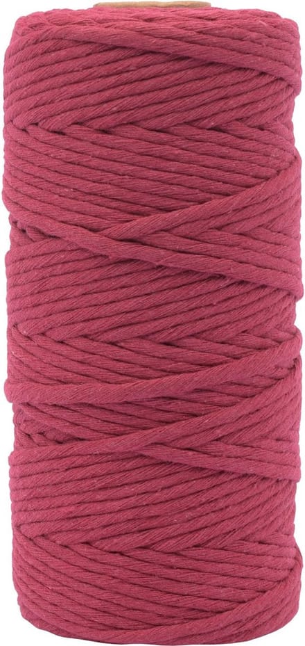 Vaessen Creative Macrame Touw - Bordeauxrood - 3mmx100m