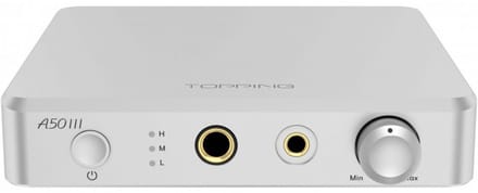 Topping A50 III Zilver – High‑Performance Headphone Amplifier – NFCA – Voorversterkerfunctie
