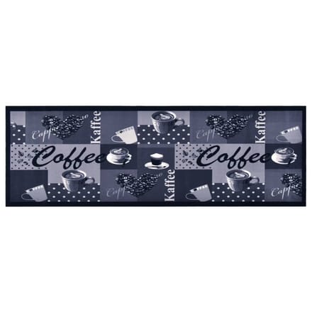 vidaXL - Keukenmat - wasbaar - Coffee - 60x180 - cm - blauw