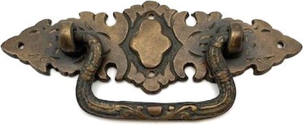 Ladegreep Messing antiek ‘France’ 120x38mm