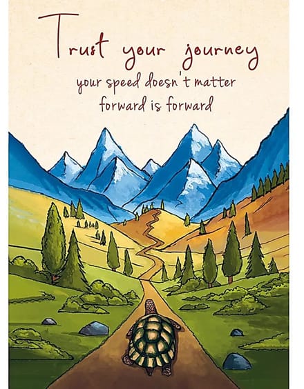 Ansichtkaarten "Trust your Journey.." 15x10,5cm (5 stuks)