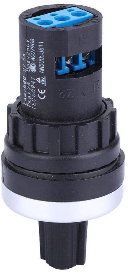 Allecto - Gouverneur Potmeter - 22 mm - Kwaliteitsproduct - 5K - Geschikt voor elektronica - Compact ontwerp