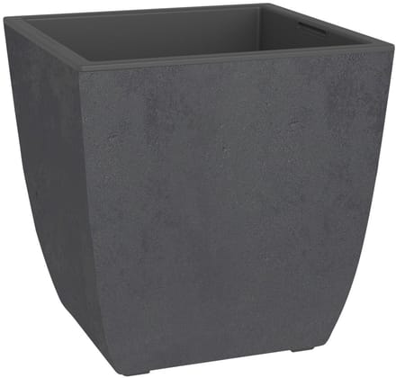 Bloembak - DIVA BASALT - Antracietgrijs - Vierkant - 42 L - 43,5 x 43,5 x H.44,2 cm - EDA - Uitneembare binnenbak