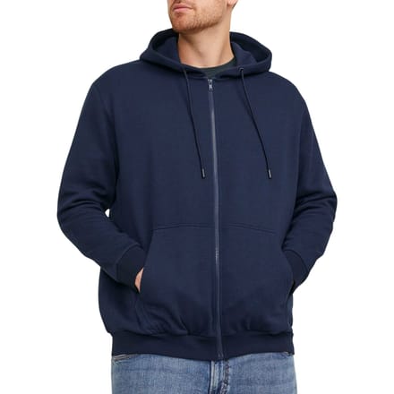 JACK & JONES PLUS - JJEBRADLEY SWEAT ZIP HOOD NOOS PLS Heren Trui