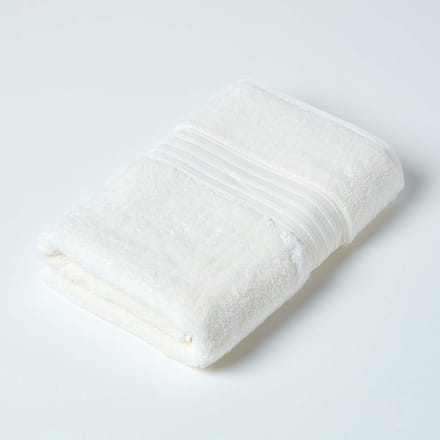 Homescapes Zero Twist crèmekleurige Supima katoenen badhanddoek