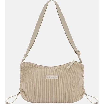 Kapten & Son schoudertas Skara Cord Crossover Bag Dusty Sand Lichtbruin