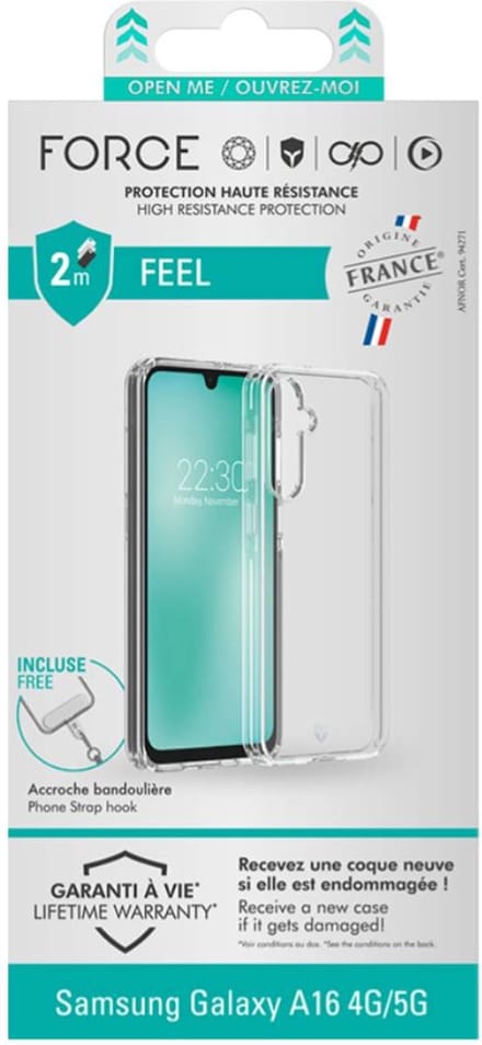 Force Case, Hoesje geschikt voor Samsung Galaxy A16 4G/5G - Versterkt, Transparant