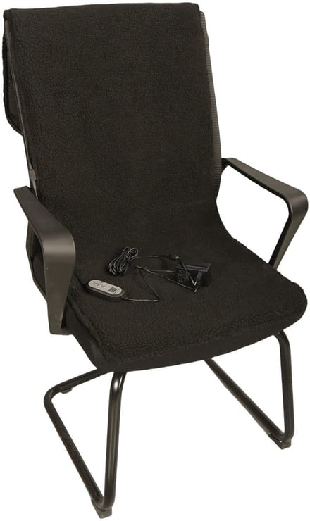 Warmtedeken Cloudhug Teddy met stekker Warmy black - Stoel Verwarmer - Regelbaar - 4 meter aansluitsnoer