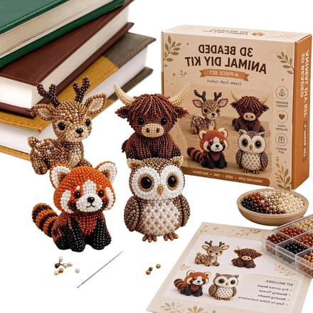 3D Kralen Dieren DIY Kit - Kralen Dieren Set - Creatief Knutselen - 4 Leuke Ontwerpen