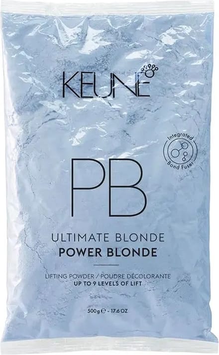Set Duo, Keune, Power Blonde, Poudre Oxydante pour Cheveux, Recharge, 2 pièces, 500 g