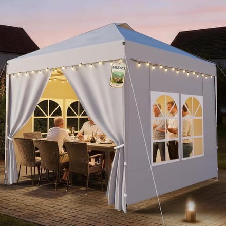 Vouwpaviljoen - Partytent Pop-up - Buiten Samenzijn - In Hoogte Verstelbaar - 25 x 25 m - Wit