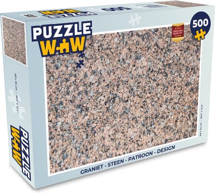 Puzzel Graniet - Steen - Patroon - Design - Bruin - Grijs - Legpuzzel - Puzzel 500 stukjes
