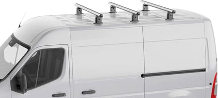 Dakdragers geschikt voor Dacia Dokker Van 2012-2021 Menabo Professional Airdyn aluminium - 3 dragers