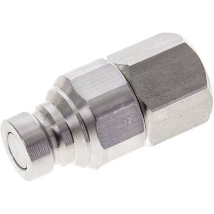 RVS DN 6 Vlakdichtende Koppeling Insteeknippel G 1/4 inch Binnendraad ISO 16028 CEJN D 16.2mm