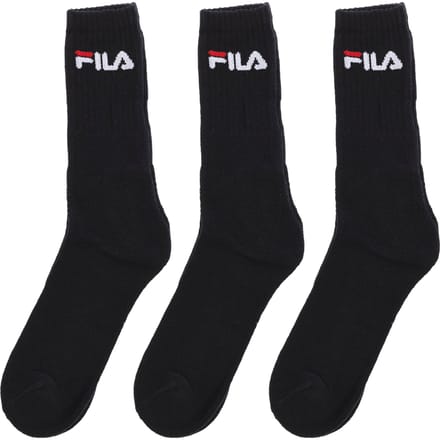 Fila - Tennis Socks 3-Pack - Zwarte Sportsokken - 43-46 - Zwart