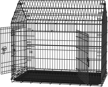 Feandrea - Hondenbench - Opvouwbare Hondenbench van Metaal - Voor Grote Honden - Met Dubbele Deur