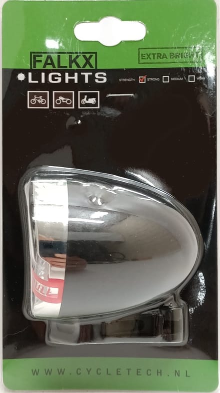 Falkx Retro fietskoplamp - LED - Nostalgisch design - Batterijgevoed - Inclusief montagebeugel