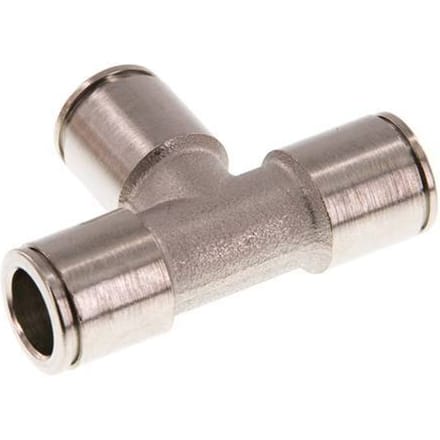 10mm T-koppeling Messing Insteekfitting FKM