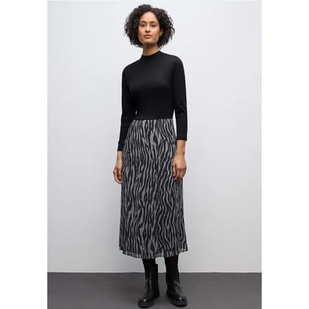 Geplooide chiffon jurk