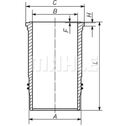 Voering, cilinderkop MAHLE 439 WN 04 01