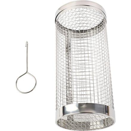 Barbecue Grillmand Roestvrij Staal Hittebestendig Roestpreventie BBQ Grillkooi met Haak 20CM white