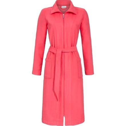 Ringella Flamingoroze badstof dames badjas ritssluiting Roze vrouw 36