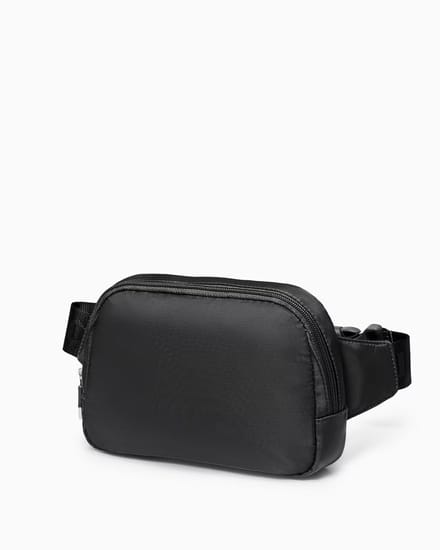 Puccini-Zwarte stoffen heuptas-cross body bag