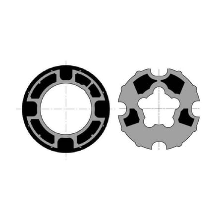 Adaptieset Ø 78 mm met doekgleuf - Ø 50 mm serie