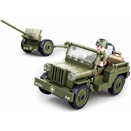 143 STKS WOII Legerauto Blok Speelgoed Kinderen Blokken Militaire Constructie Jongens Cadeau gray