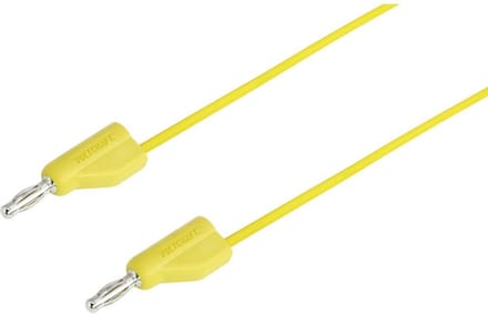 VOLTCRAFT MSB-300 Meetsnoer Banaanstekker 4 mm Silicone 0.75 m Geel 1 stuk(s)
