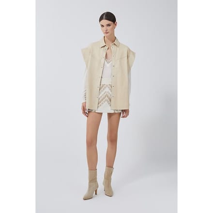 IRO Paris Mullen Overshirt In Beige Taglia: S | Sovracamicie Outlet | Donna | Marrone
