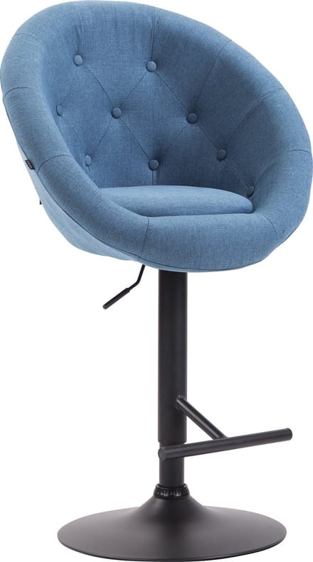 CLP London V2 Barkruk Stof blauw zwart