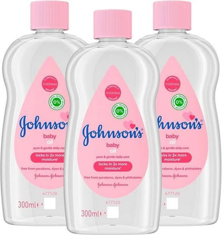 Johnson's  Baby Olie Normaal- 3 x 300ml - Voordeelverpakking