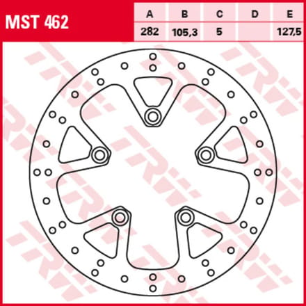 Remschijf TRW MST462, 1 Stuk