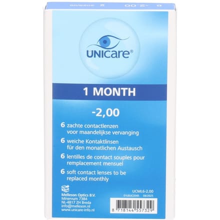 Unicare Maandlenzen -2.00 6 Stuks