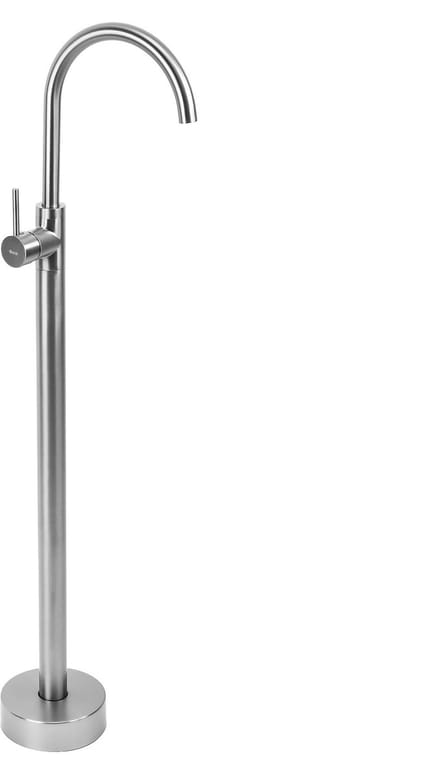 Rea - Lungo - Vloerstaande Wastafelkraan - Geborsteld Nikkel - 96X20X107,5Cm
