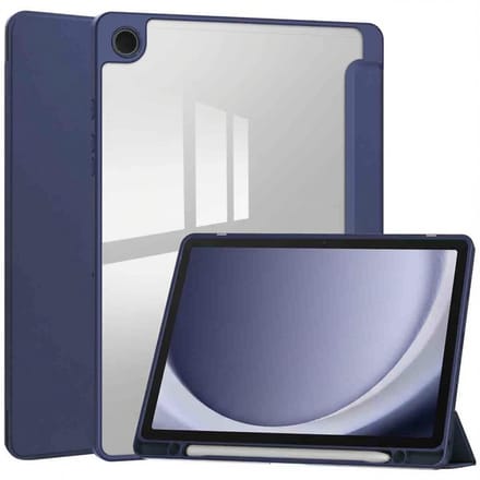 imoshion Tablet Hoes - Geschikt voor Samsung Galaxy Tab A9 Plus - Trifold Hardcase Bookcase - Donkerblauw