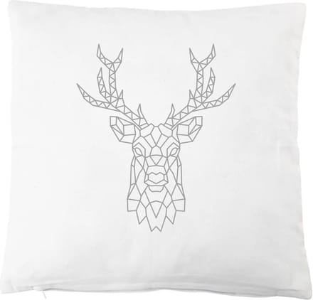 Rendier Kerstmis Kussenhoes - Zilver kleurig - 45x45 cm - Specialties By Eizook