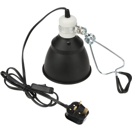 Lampe Chauffante Reptile Tortue UVA/UVB Support de Lampe pour Éleveuse de Poussins Basking black