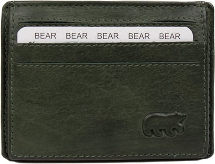 Bear Design Laurie Leren Pasjeshouder - Olijfgroen